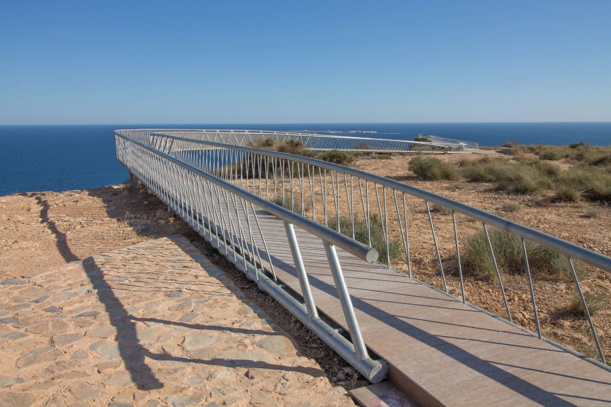 Skywalk over the Cape of Santa Pola and the Lighthouse