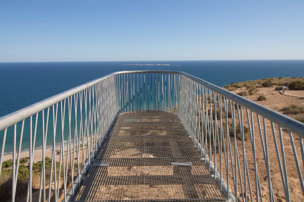 Skywalk over the Cape of Santa Pola and the Lighthouse