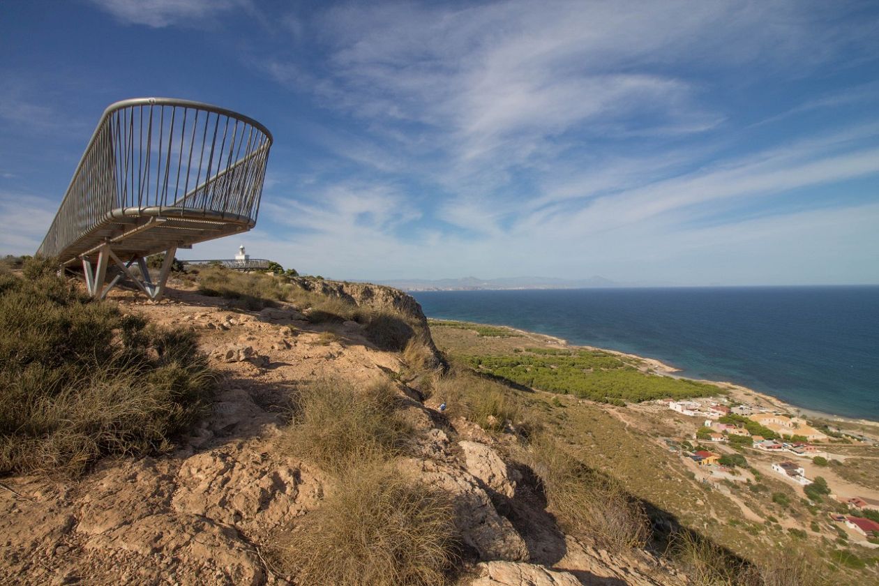 Skywalk over the Cape of Santa Pola and the Lighthouse